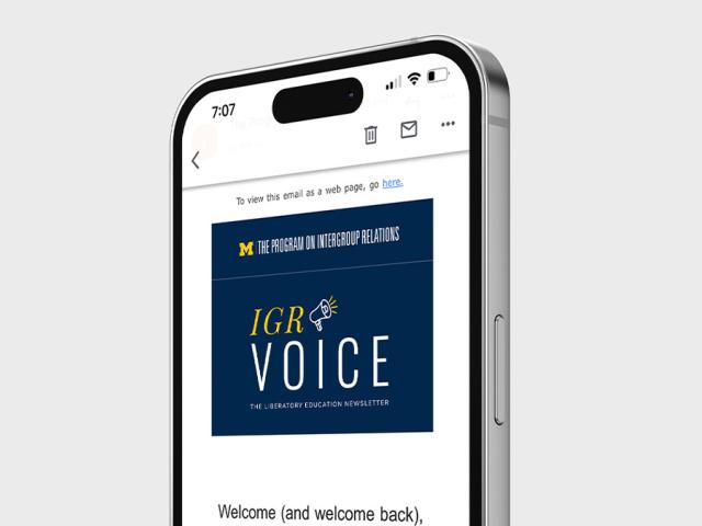 phone with email displayed